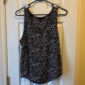 Banana Republic Black and Tan Patterned Tank Top